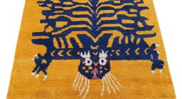 Surface texture of New Morocco rug with natural Wool and intricate pattern