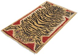 Close-up detail of New Morocco rug from Pakistan showing Wool weave