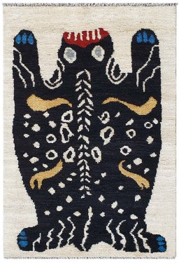 Full view of New Morocco rug from Pakistan, 143 × 98 cm in Multi Color tones