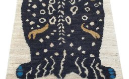 Surface texture of New Morocco rug with natural Wool and intricate pattern