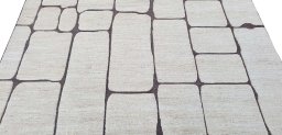 Surface texture of New Morocco rug with natural Wool and intricate pattern