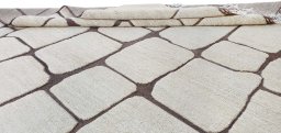 Close-up detail of New Morocco rug from Pakistan showing Wool weave
