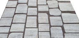Surface texture of New Morocco rug with natural Wool and intricate pattern