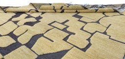 Close-up detail of New Morocco rug from Pakistan showing Wool weave