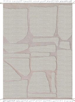 Full view of New Morocco rug from Pakistan, 245 × 175 cm in Beige tones