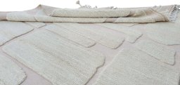 Close-up detail of New Morocco rug from Pakistan showing Wool weave