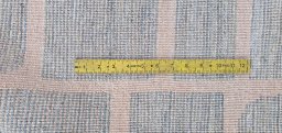 Full view of New Morocco rug from Pakistan, 243 × 174 cm in Blue tones