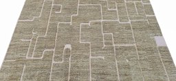 Surface texture of New Morocco rug with natural Wool and intricate pattern