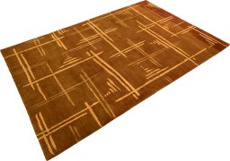 Corner detail of New Nepal Carpets rug showing border pattern and Wool pile