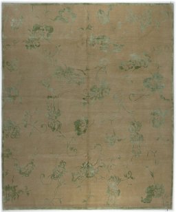 Full view of New Nepal Carpets rug from Nepal, 300 × 251 cm in Brown tones