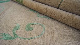 Close-up detail of New Nepal Carpets rug from Nepal showing Wool weave