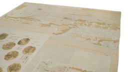 Surface texture of New Nepal Carpets rug with natural Wool and intricate pattern
