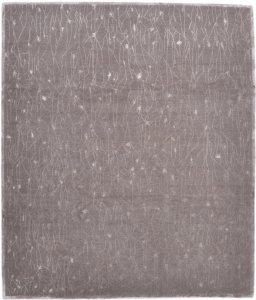 Full view of New Nepal Carpets rug from Nepal, 302 × 259 cm in Gray tones