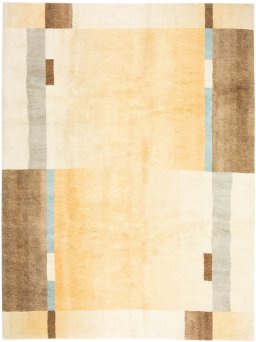 Full view of New Nepal Carpets rug from Nepal, 361 × 272 cm in Cream tones