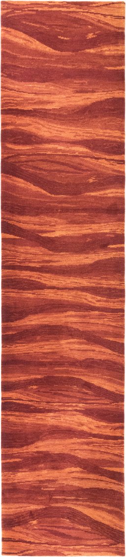 Full view of New Nepal Carpets rug from Nepal, 394 × 89 cm in Red tones