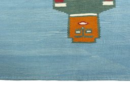 Central medallion detail of New Kilim Dastan rug from Iran / Persia