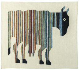 Full view of New Kilim Dastan rug from Turkey, 194 × 168 cm in Multi Color tones