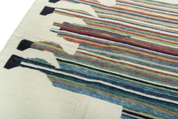 Surface texture of New Kilim Dastan rug with natural Wool and intricate pattern