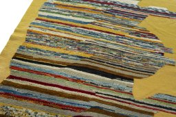 Surface texture of New Kilim Dastan rug with natural Wool and intricate pattern