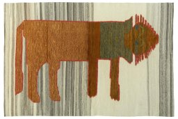 Full view of New Kilim Dastan rug from Turkey, 186 × 125 cm in Multi Color tones