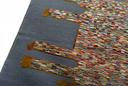 Surface texture of New Kilim Dastan rug with natural Wool and intricate pattern