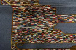 Full view of New Kilim Dastan rug from Turkey, 174 × 128 cm in Multi Color tones