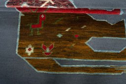 Full view of New Kilim Dastan rug from Turkey, 167 × 117 cm in Multi Color tones