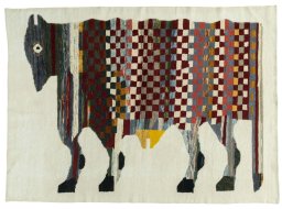 Full view of New Kilim Dastan rug from Turkey, 215 × 157 cm in Multi Color tones