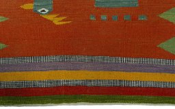 Central medallion detail of New Kilim Dastan rug from Turkey
