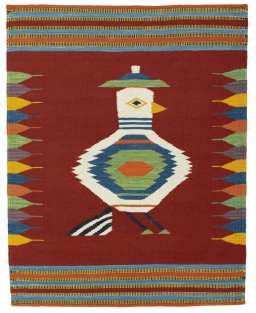 Full view of New Kilim Dastan rug from Turkey, 117 × 93 cm in Multi Color tones