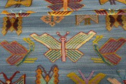 Full view of New Kilim Dastan rug from Turkey, 193 × 144 cm in Blue tones