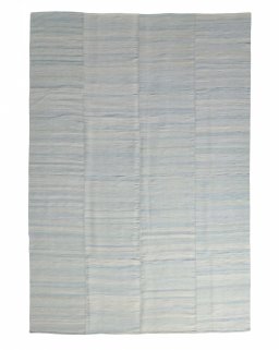 Full view of New Kilim Kiasar rug from Iran / Persia, 280 × 195 cm in Blue tones