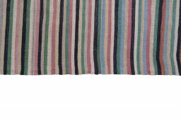 Close-up detail of New Kilim Kiasar rug from Iran / Persia showing Wool weave