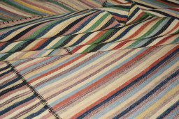 Full view of New Kilim Kiasar rug from Iran / Persia, 323 × 215 cm in Multi Color tones