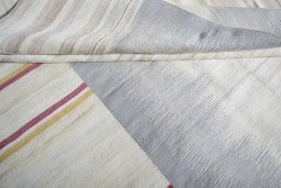 Full view of New Kilim Kiasar rug from Iran / Persia, 292 × 207 cm in Beige tones
