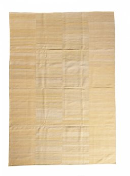 Full view of New Kilim Kiasar rug from Iran / Persia, 320 × 220 cm in Yellow tones