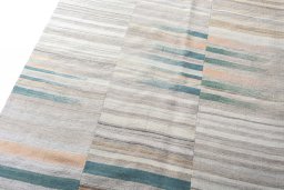Surface texture of New Kilim Kiasar rug with natural Wool and intricate pattern