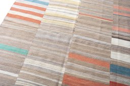 Surface texture of New Kilim Kiasar rug with natural Wool and intricate pattern
