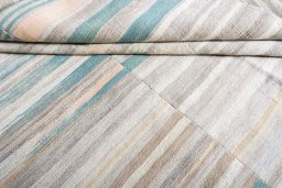 Full view of New Kilim Kiasar rug from Iran / Persia, 205 × 155 cm in Beige tones