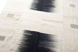 Surface texture of New Kilim Kiasar rug with natural Wool and intricate pattern
