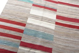 Surface texture of New Kilim Kiasar rug with natural Wool and intricate pattern