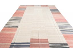 Close-up detail of New Kilim Kiasar rug from Iran / Persia showing Wool weave