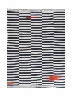 Full view of New Kilim Kiasar rug from Iran / Persia, 375 × 274 cm in Gray tones