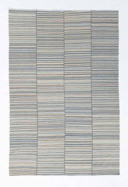 Full view of New Kilim Kiasar rug from Iran / Persia, 299 × 201 cm in Gray tones