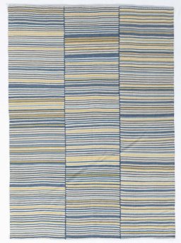 Full view of New Kilim Kiasar rug from Iran / Persia, 240 × 171 cm in Blue tones