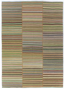 Full view of New Kilim Kiasar rug from Iran / Persia, 239 × 172 cm in Multi Color tones