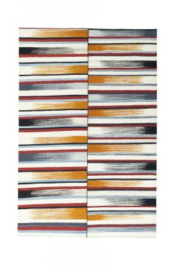 Full view of New Kilim Kiasar rug from Iran / Persia, 202 × 134 cm in Multi Color tones
