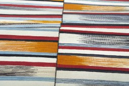 Full view of New Kilim Kiasar rug from Iran / Persia, 202 × 134 cm in Multi Color tones