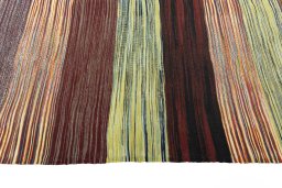 Close-up detail of New Kilim Kiasar rug from Iran / Persia showing Wool weave