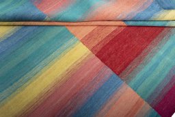 Close-up detail of New Kilim Kiasar rug from Iran / Persia showing Wool weave